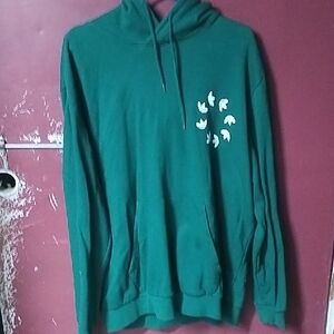 adidas Green Hoodie with White Graphic
